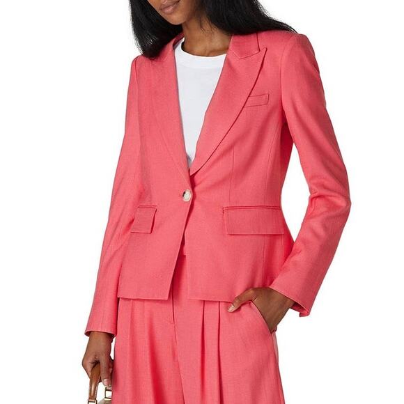 Veronica Beard NEW Danielle Dickey Blazer Single Button Jacket Melon Pink 2 - Picture 1 of 15
